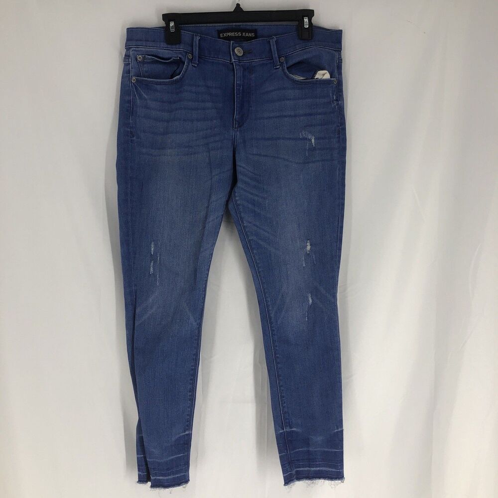 Express Denim Ankle Legging Mid Rise Blue Jeans 12R
